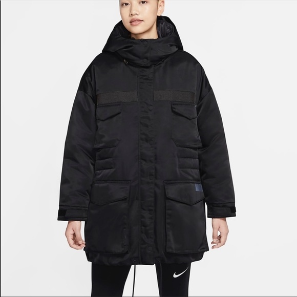 New Nike NSW City Ready Down-Fill black Parka jacket coat - Picture 2 of 8